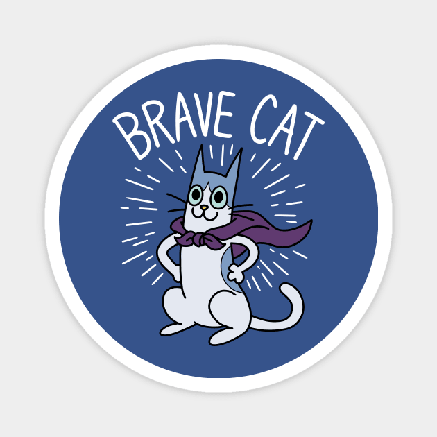 Brave Cat Magnet by spacecoyote